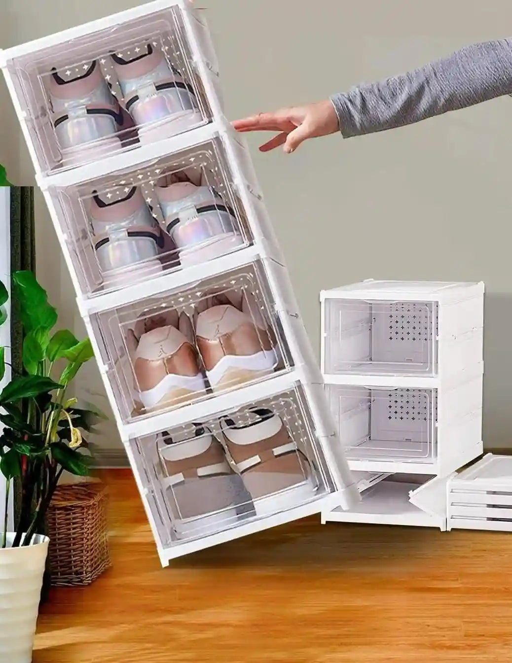 Step Vault™ Smart Foldable 4 Layer Shoe Rack